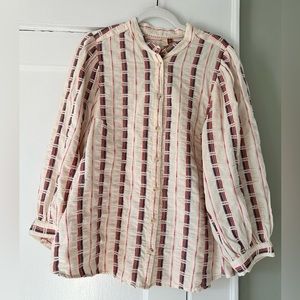 Anthropologie Pilcro button down top. Size large